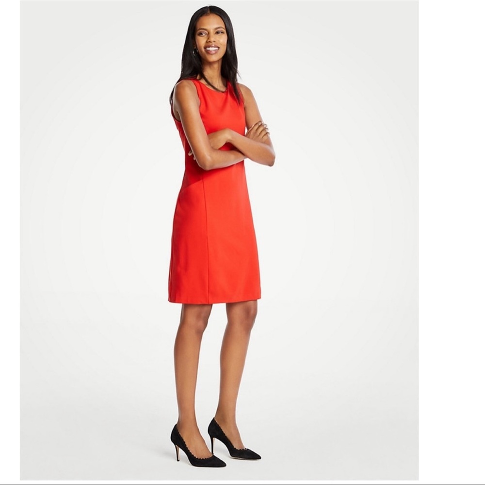 Ann Taylor Red Shift Dress